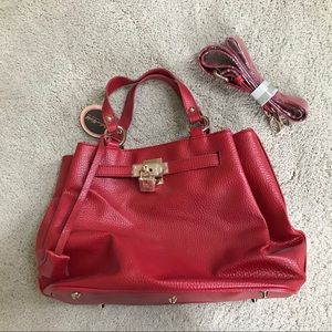 NEW Mellow World faux red leather handbag purse